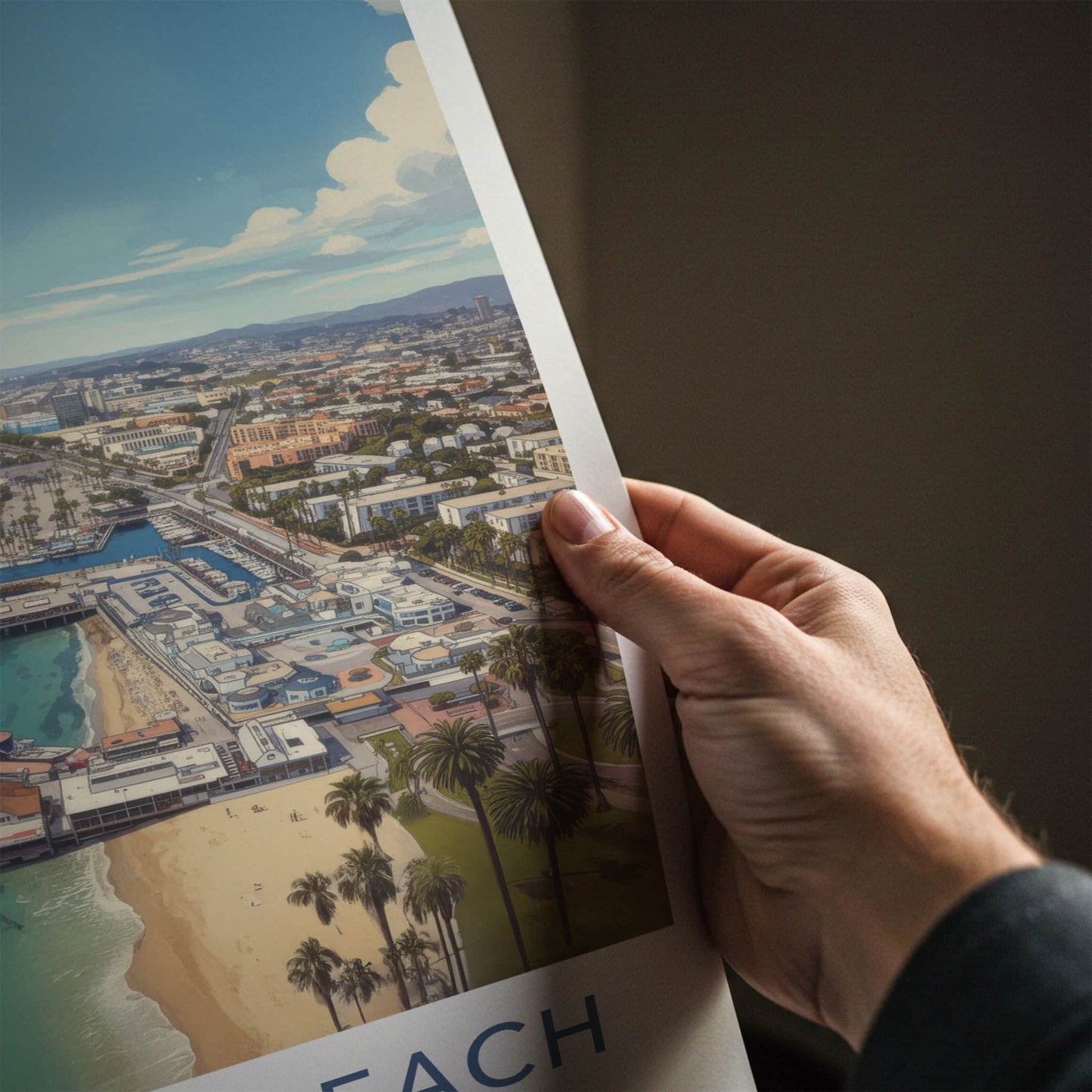 Redondo Beach Poster - California Wall Art - Aerial Marina City Home Decor