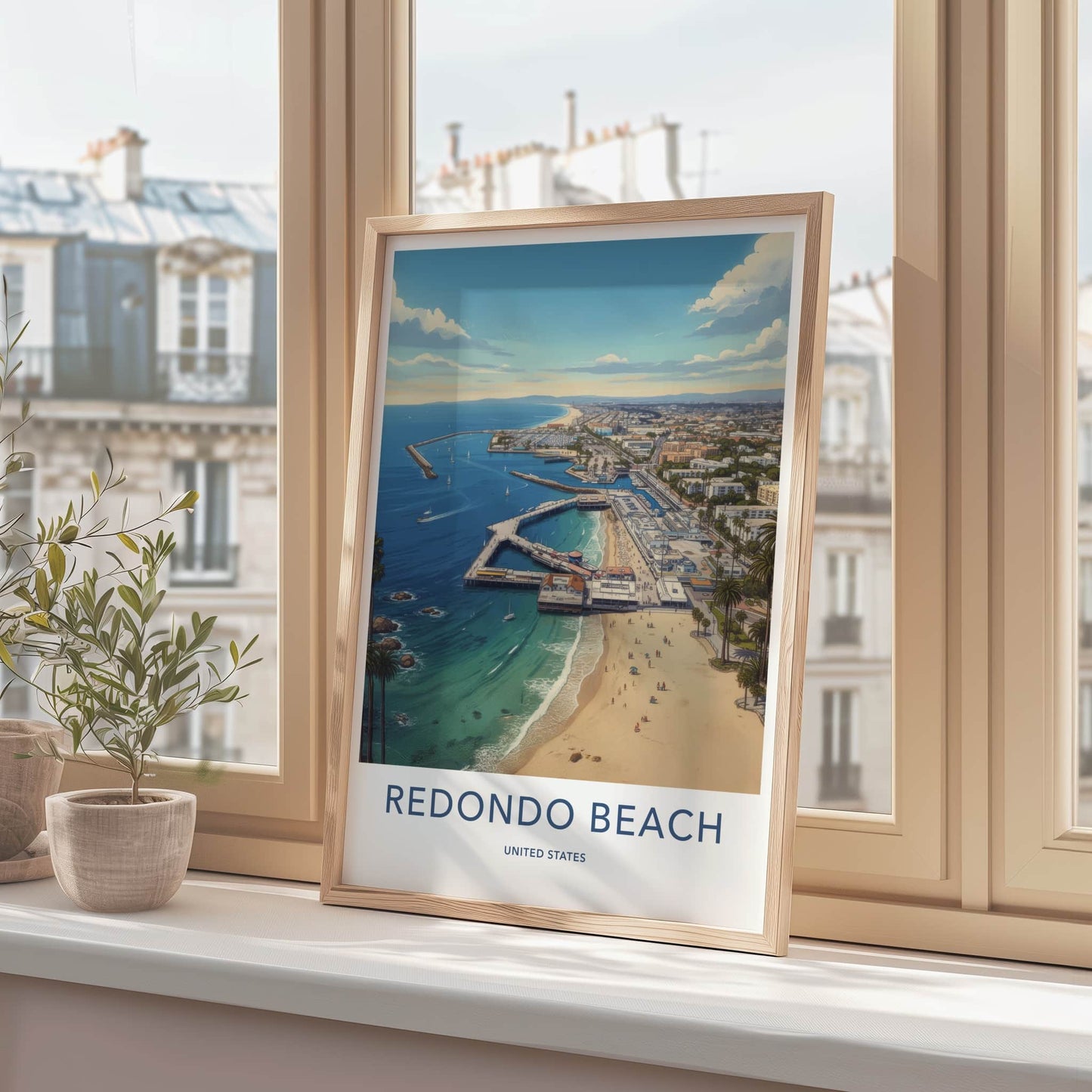 Redondo Beach Poster - California Wall Art - Vibrant Coastal Scene Home Decor