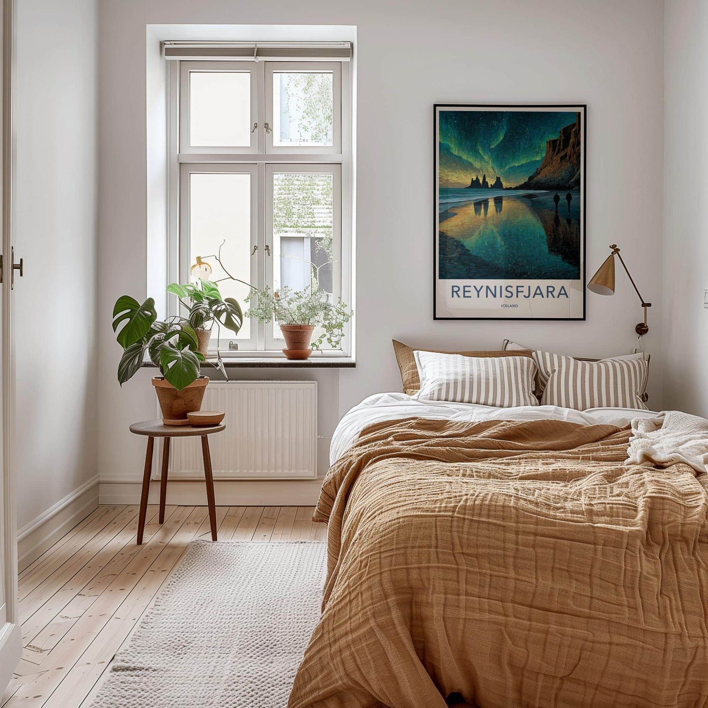 Reynisfjara Poster - Iceland Travel Art - Vibrant Aurora Beach Home Decor