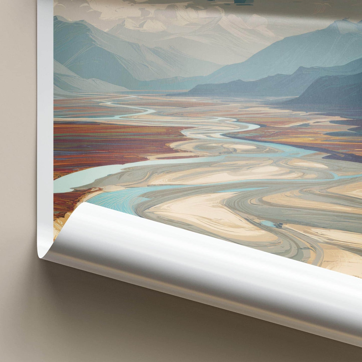 Rio Grande Poster - Bolivia Travel Art - Winding River Valley Home Decor