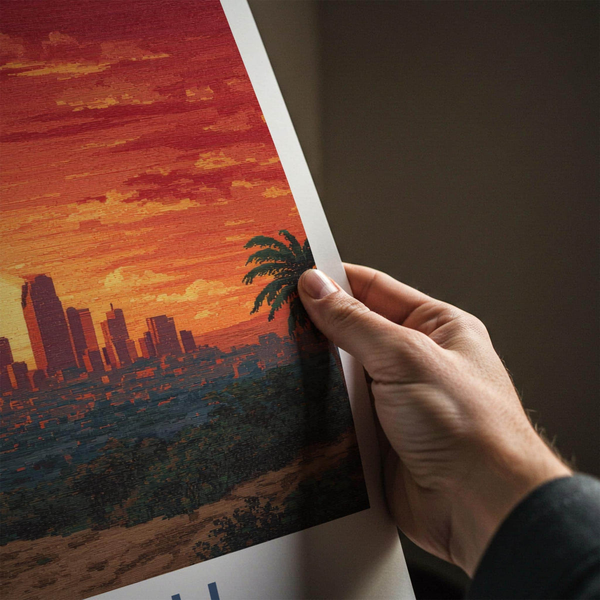 Riyadh Poster - Saudi Arabia Travel Art - City Sunset Palms Home Decor