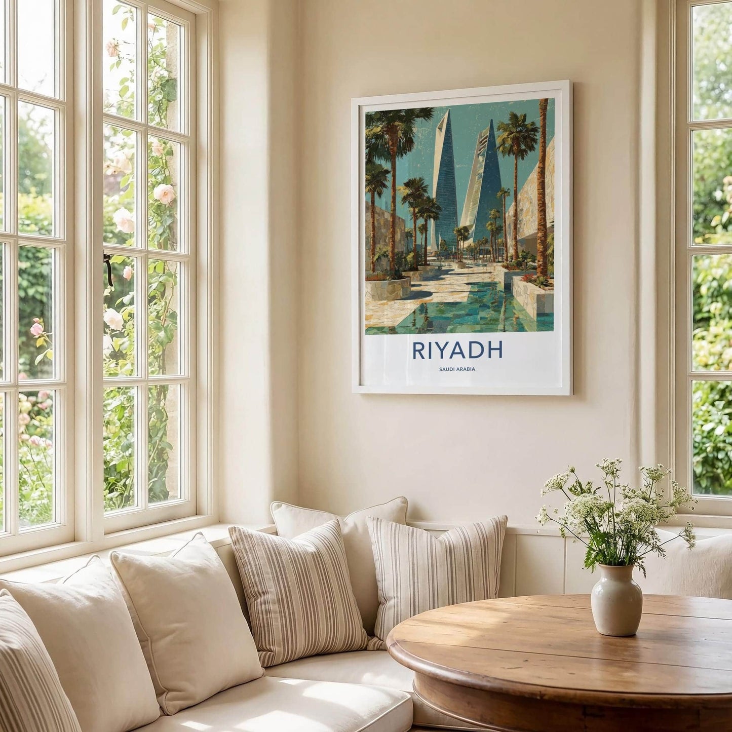 Riyadh Poster - Saudi Arabia Travel Art - Modern City Oasis Wall Decor