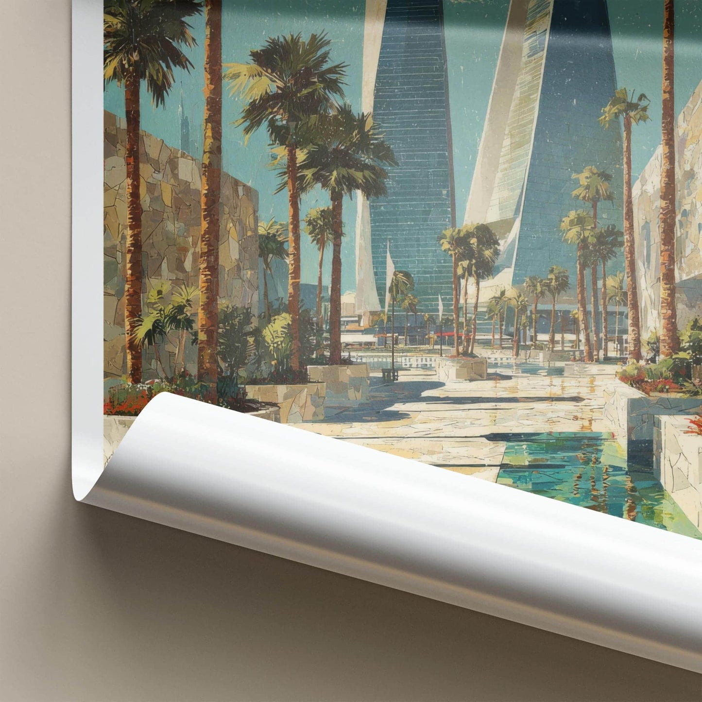 Riyadh Poster - Saudi Arabia Travel Art - Modern City Oasis Wall Decor