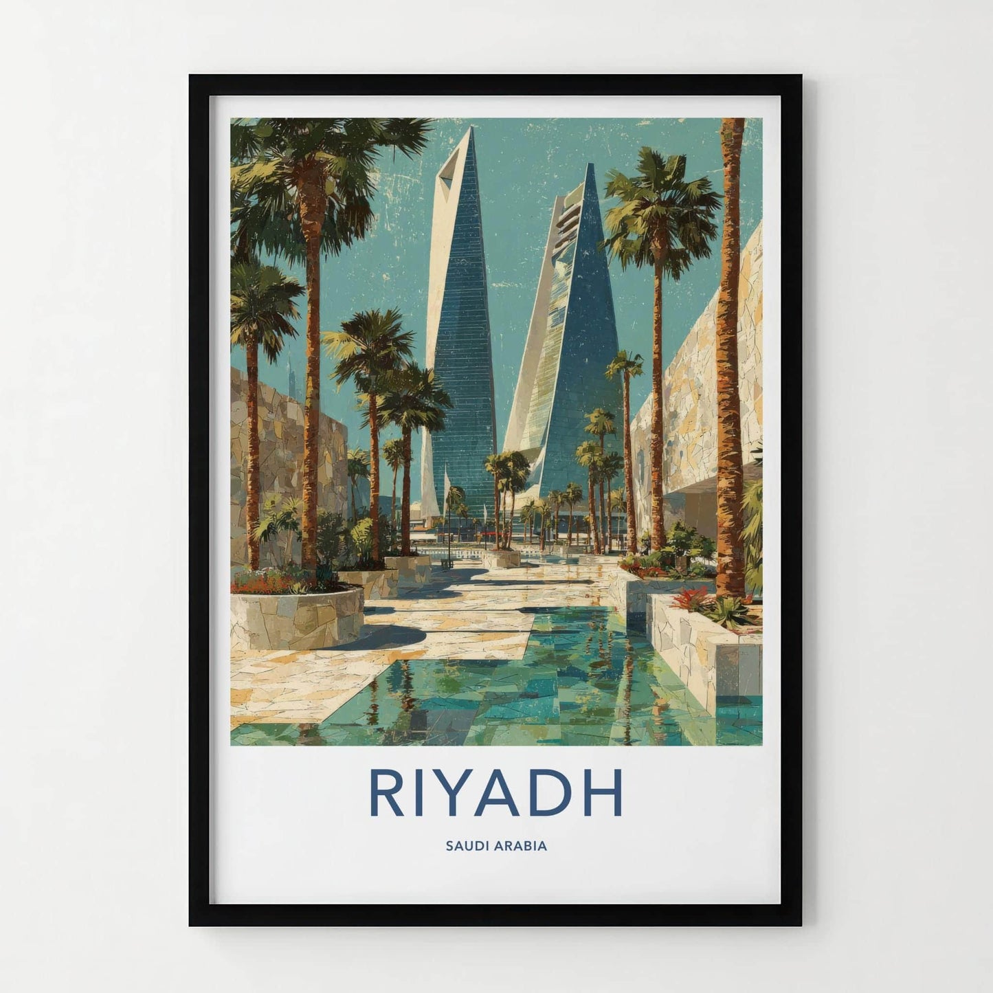 Riyadh Poster - Saudi Arabia Travel Art - Modern City Oasis Wall Decor
