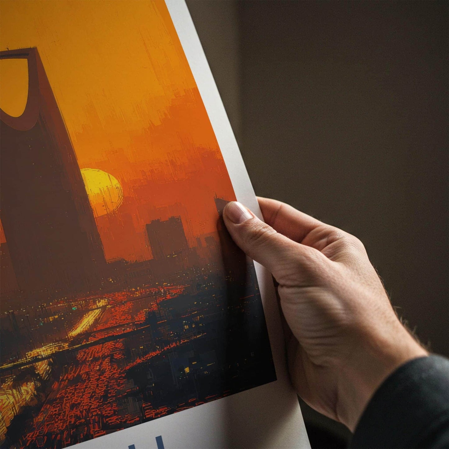 Riyadh Poster - Saudi Arabia Travel Art - Vibrant City Glow Home Decor
