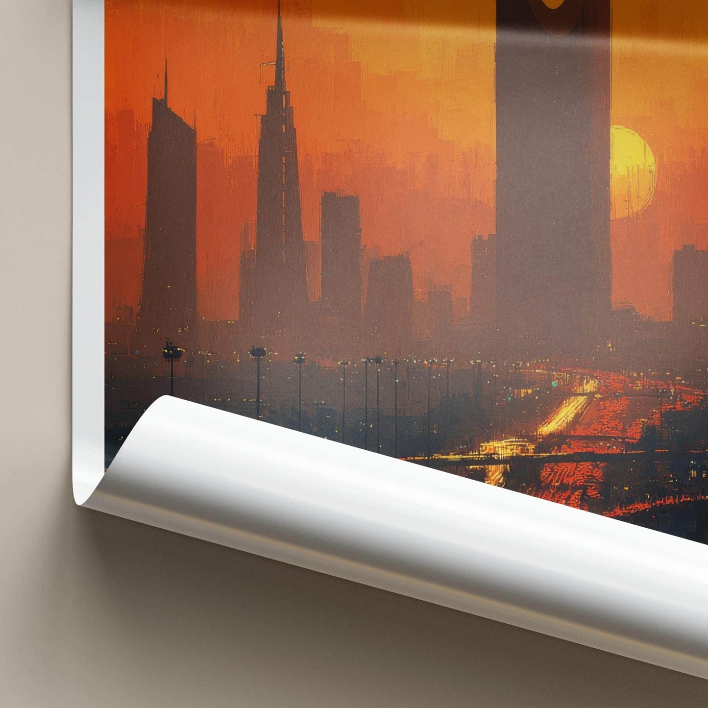 Riyadh Poster - Saudi Arabia Travel Art - Vibrant City Glow Home Decor