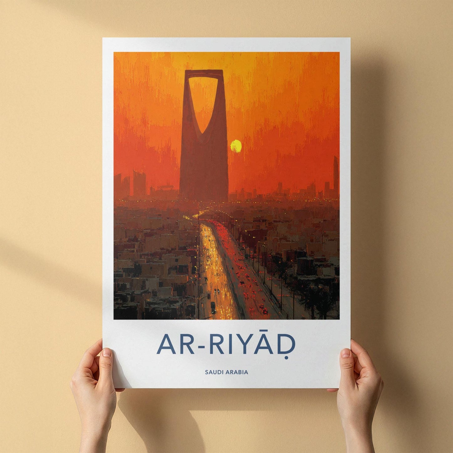 Riyadh Poster - Saudi Arabia Travel Print - Vibrant Skyline Travel Decor