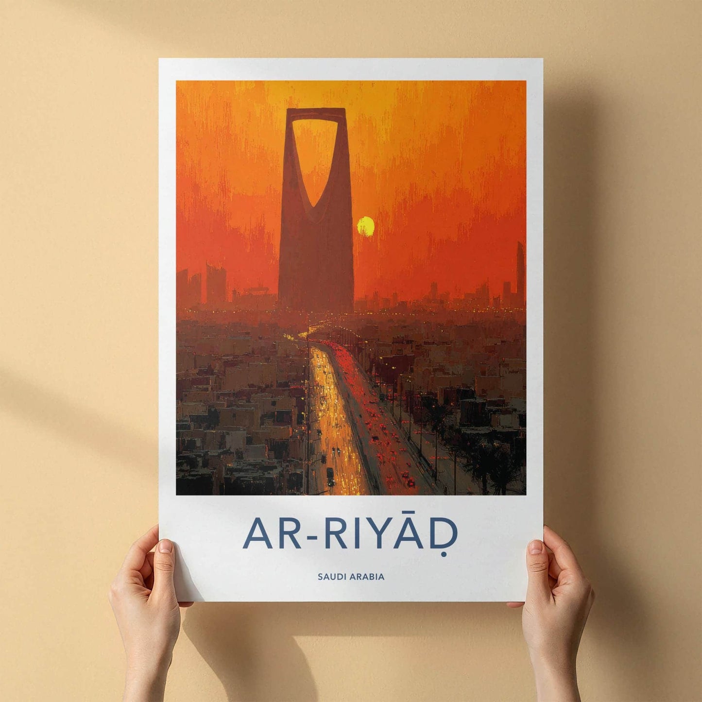 Riyadh Poster - Saudi Arabia Travel Print - Vibrant Skyline Travel Decor