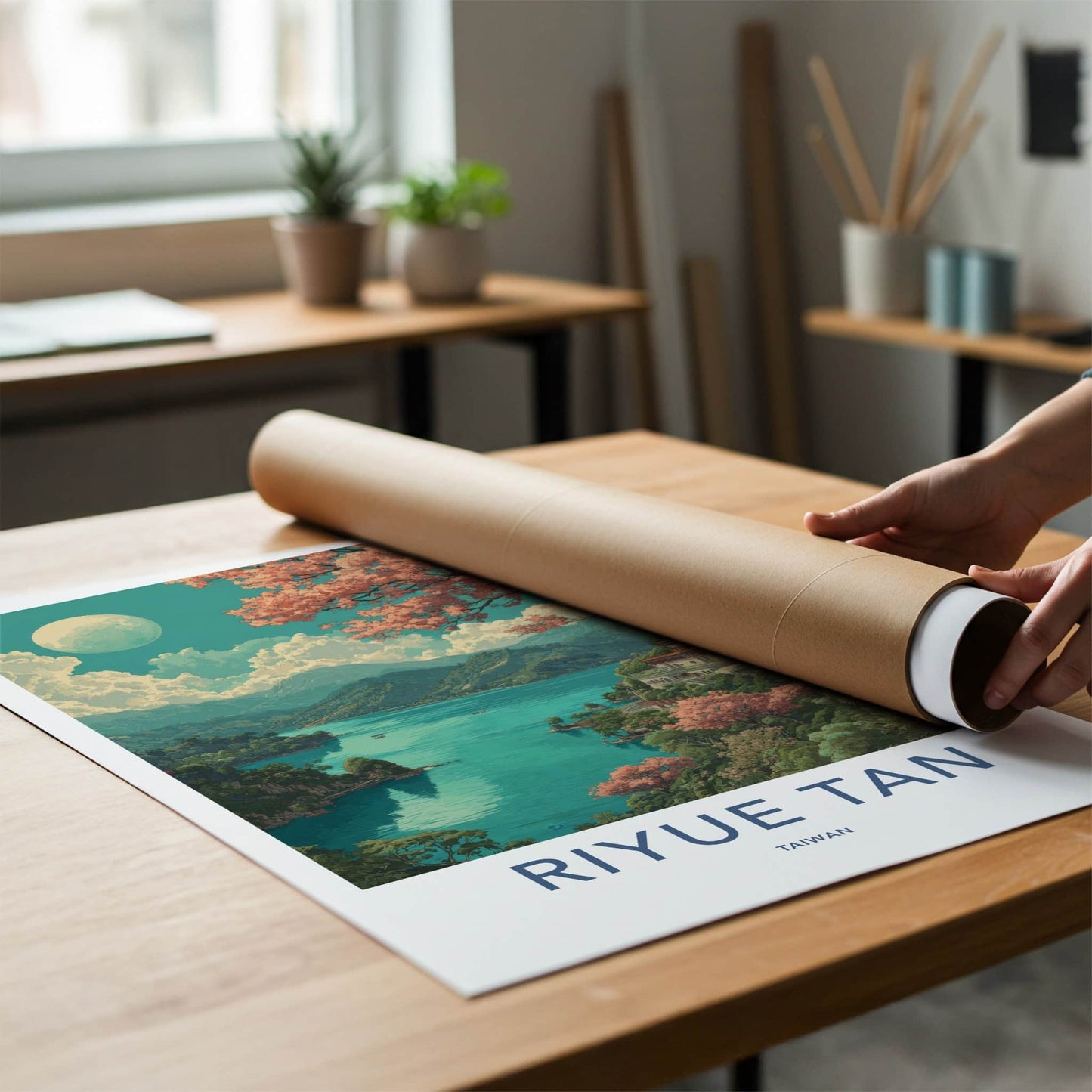Riyue Tan Poster Taiwan Wall Art Temple Home Decor