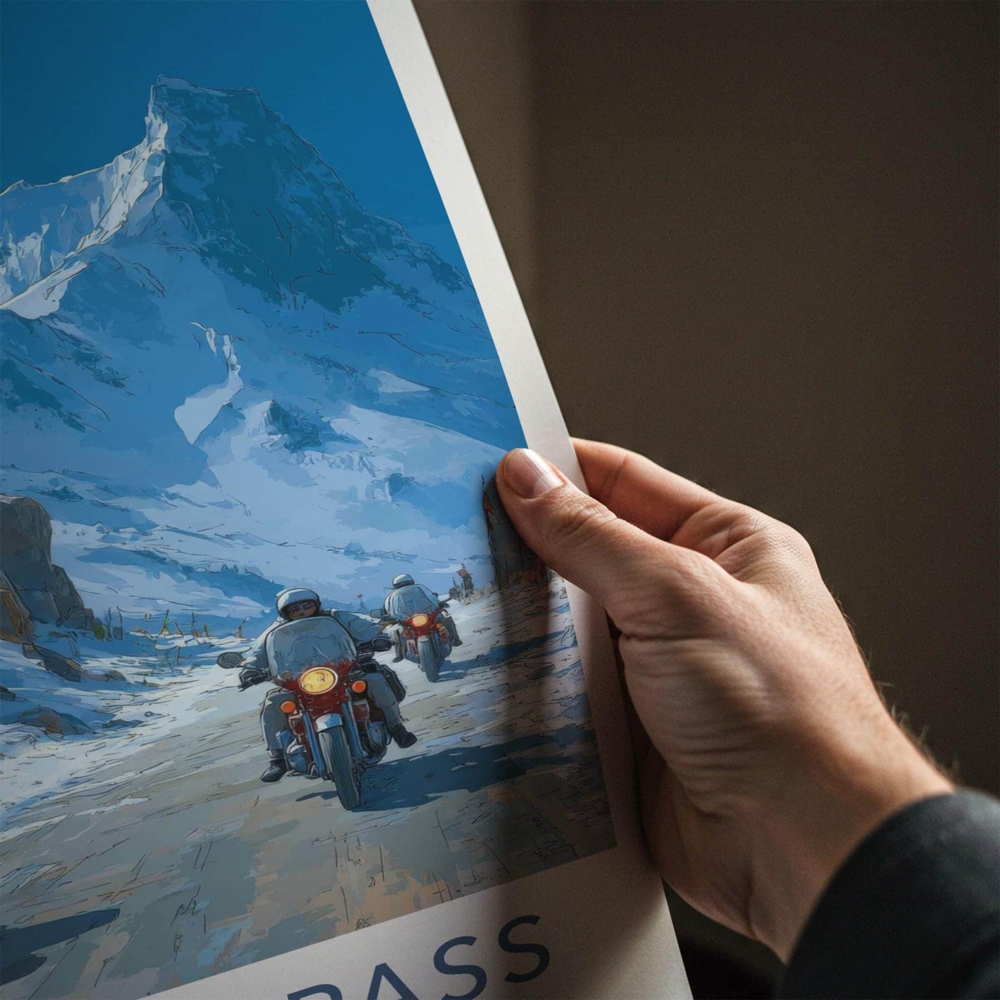 Rohtang Pass Poster - India Art Print - Himachal Pradesh Bikers Wall Decor