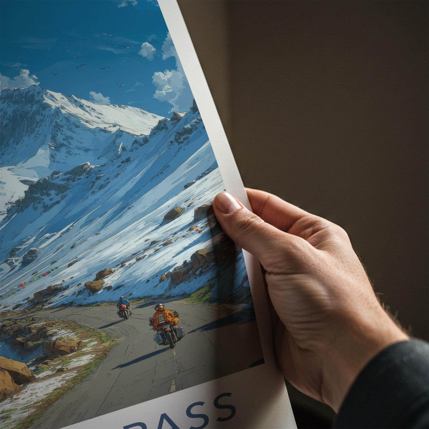 Rohtang Pass Poster - India Art Print - Himachal Pradesh Road Wall Decor