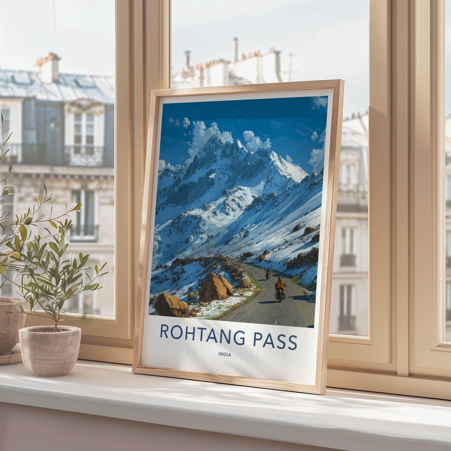 Rohtang Pass Poster - India Art Print - Himachal Pradesh Road Wall Decor
