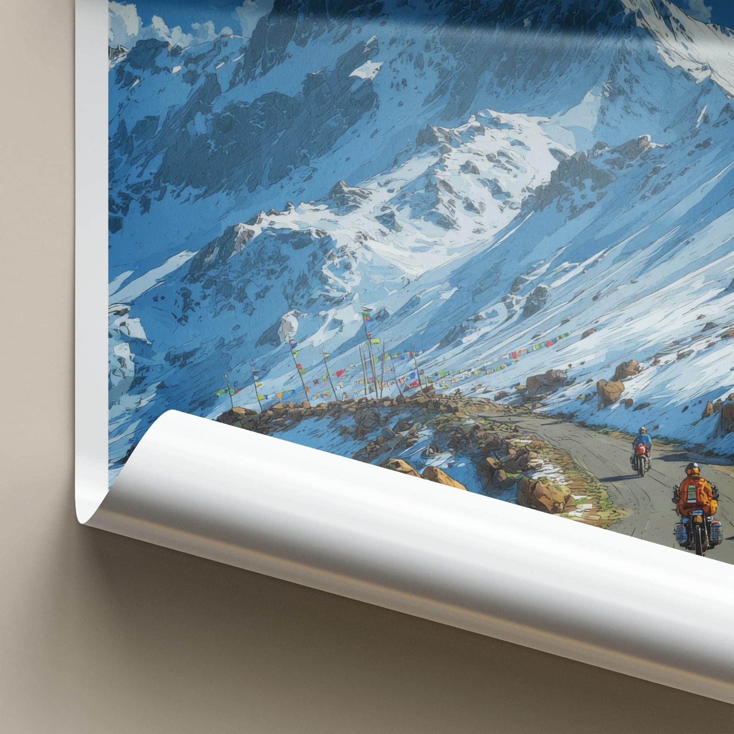 Rohtang Pass Poster - India Art Print - Himachal Pradesh Road Wall Decor