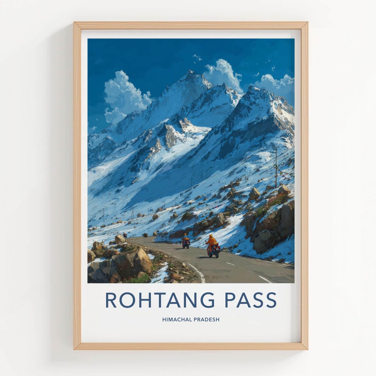 Rohtang Pass Poster - India Art Print - Himachal Pradesh Snow Peak Road Gift