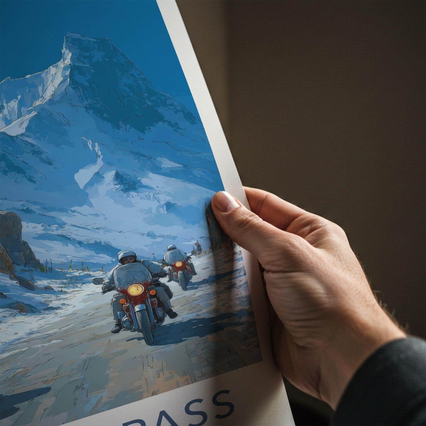 Rohtang Pass Poster - India Fine Art - Himachal Pradesh Motorcycles Road Wall Decor