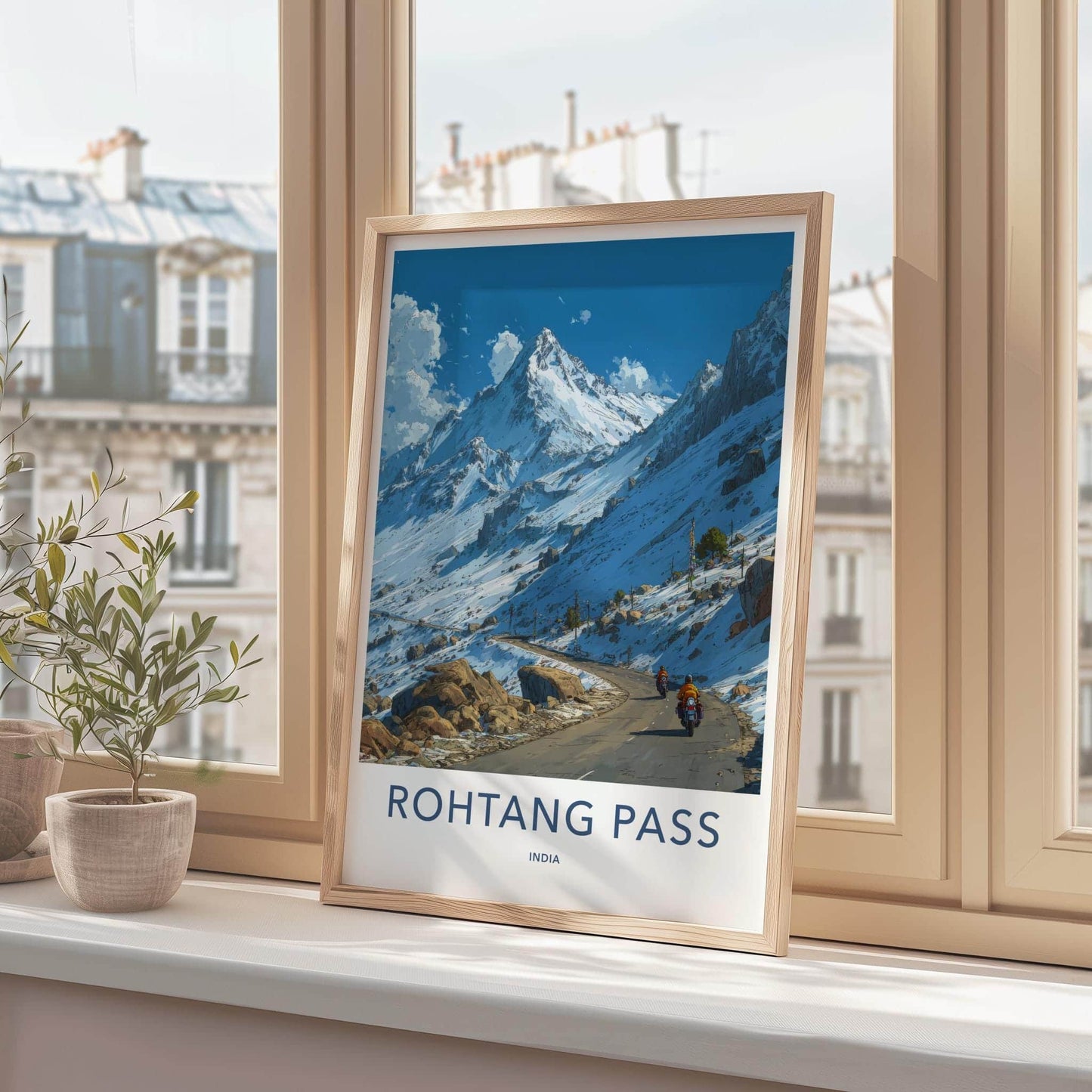 Rohtang Pass Poster - India Fine Art - Himachal Pradesh Snow Covered Road Gift