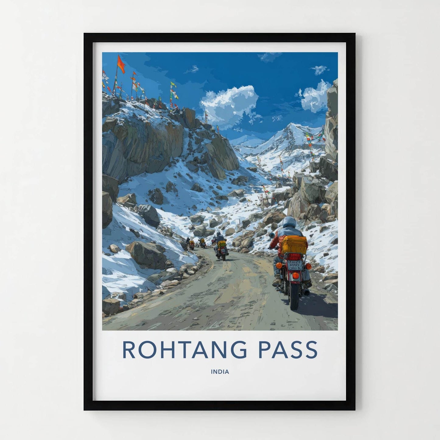 Rohtang Pass Poster - India Travel Art - Himachal Pradesh Journey Home Decor