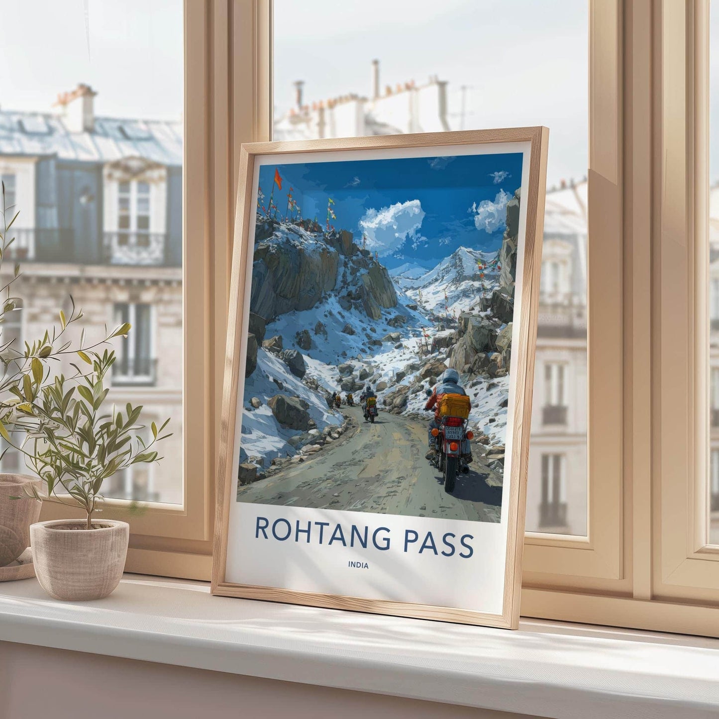 Rohtang Pass Poster - India Travel Art - Himachal Pradesh Journey Home Decor