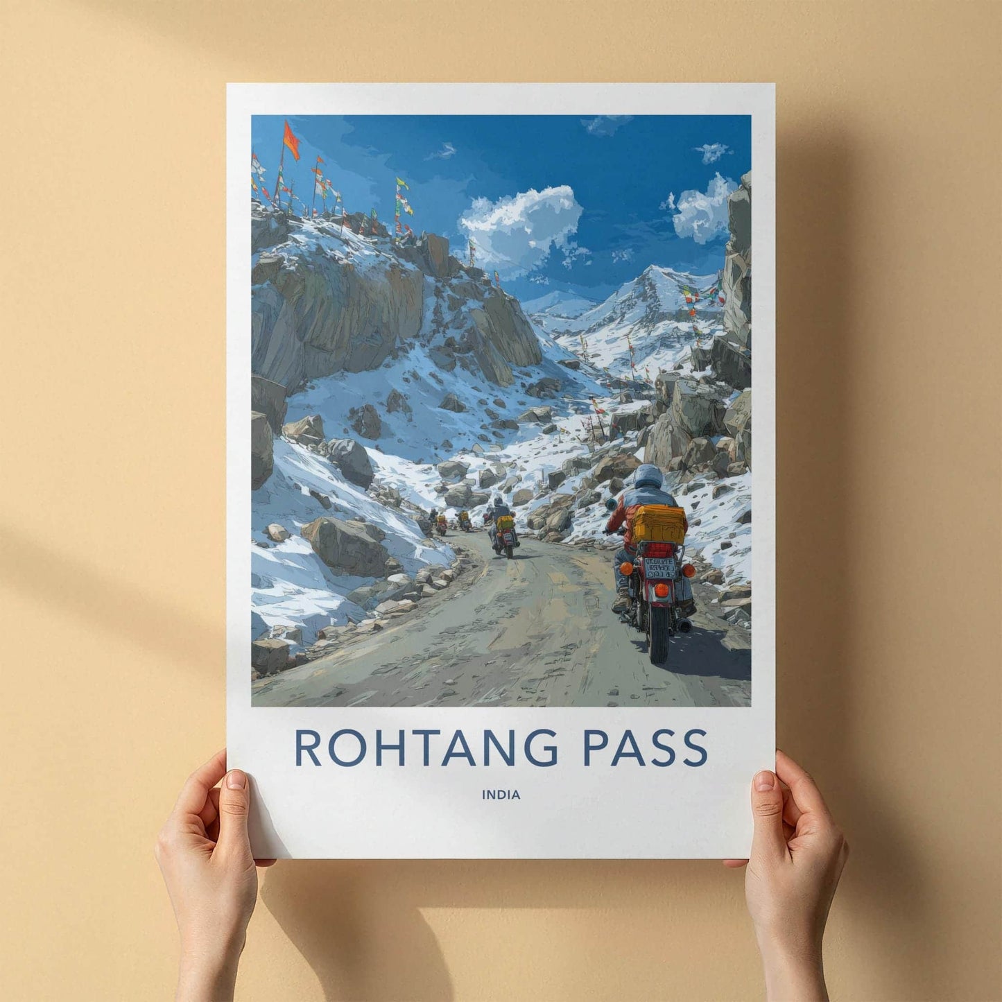 Rohtang Pass Poster - India Travel Art - Himachal Pradesh Journey Home Decor