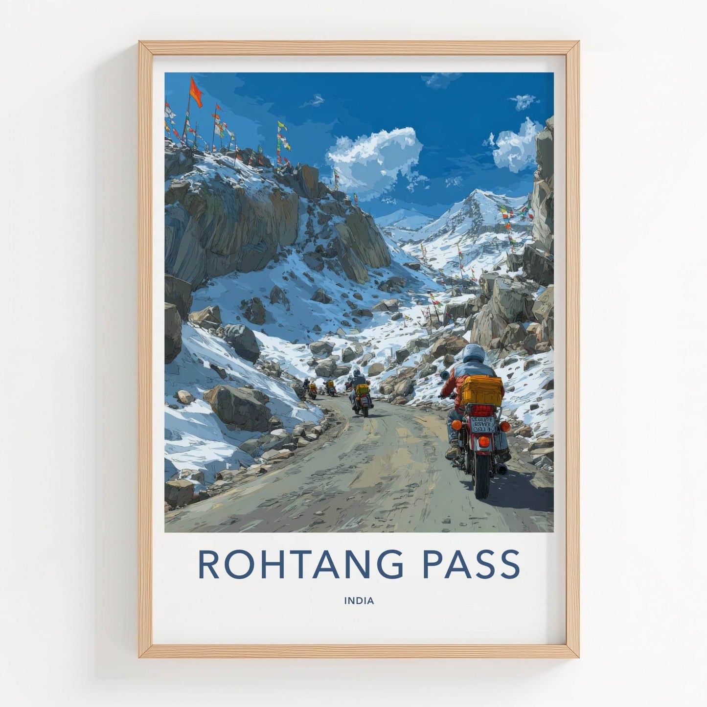 Rohtang Pass Poster - India Travel Art - Himachal Pradesh Journey Home Decor