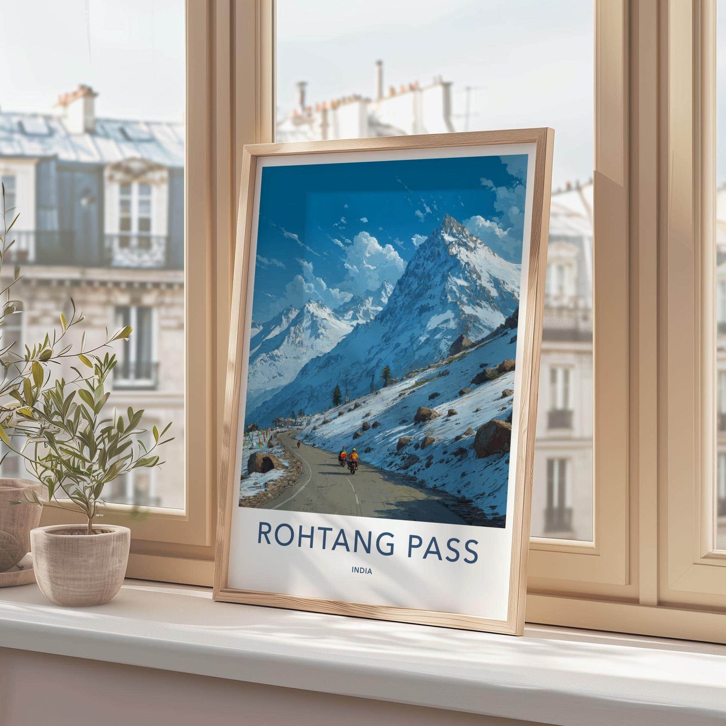 Rohtang Pass Poster - India Travel Art - Himachal Pradesh Road Home Decor