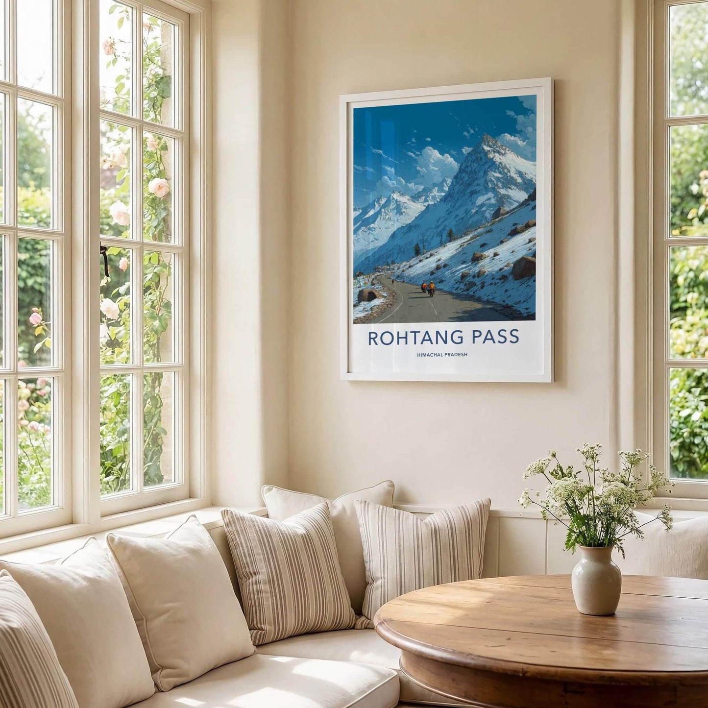 Rohtang Pass Poster - India Wall Art - Himachal Pradesh Scenic Mountain Road Gift