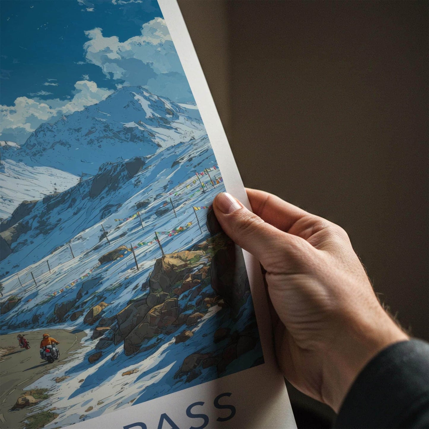 Rohtang Pass Poster - India Wall Art - Himachal Pradesh Snowy Mountain Pass Gift