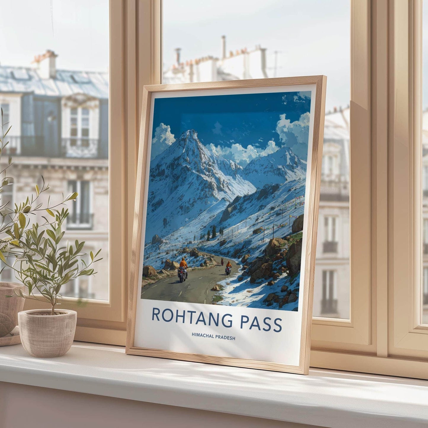 Rohtang Pass Poster - India Wall Art - Himachal Pradesh Snowy Mountain Pass Gift