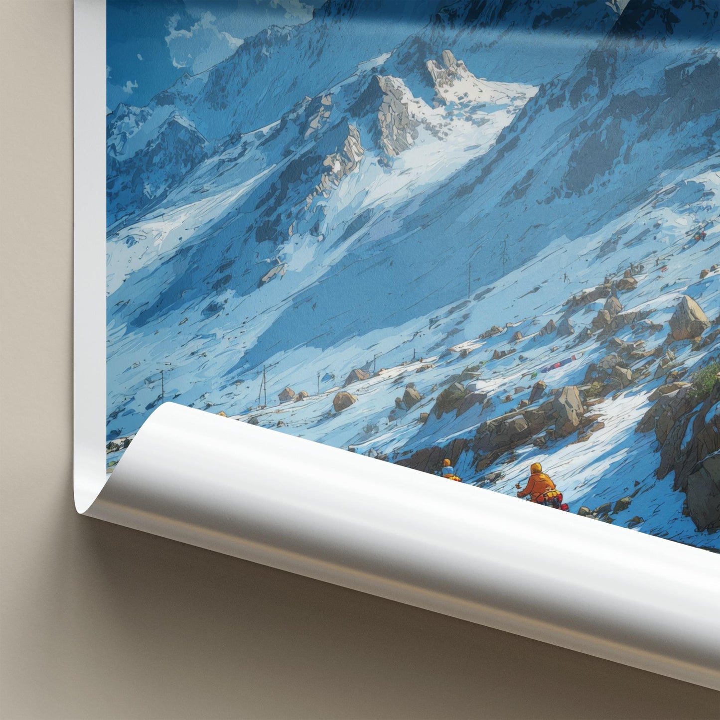 Rohtang Pass Poster - India Wall Art - Himachal Pradesh Snowy Mountain Pass Gift