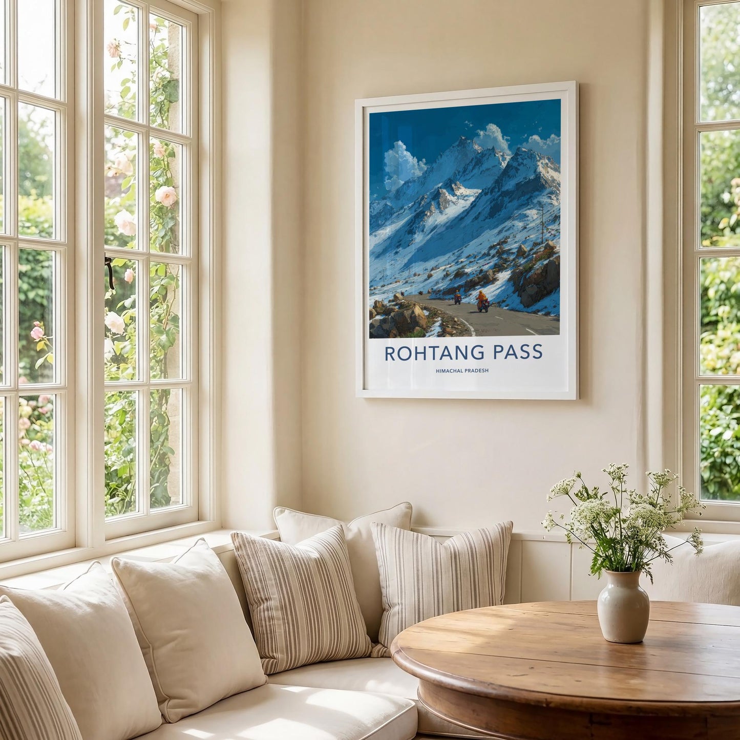 Rohtang Pass Poster - India Wall Art - Himachal Pradesh Snowy Mountain Pass Gift