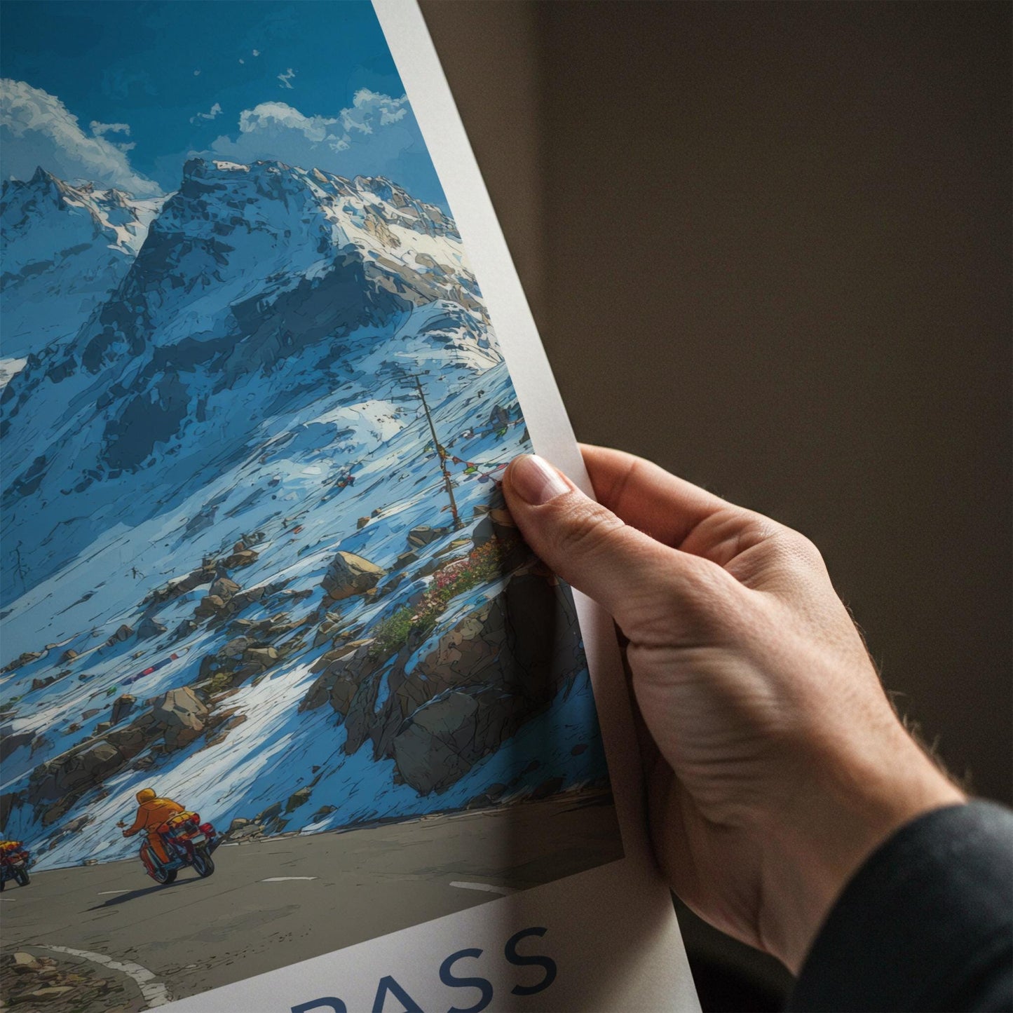 Rohtang Pass Poster - India Wall Art - Himachal Pradesh Snowy Mountain Pass Gift