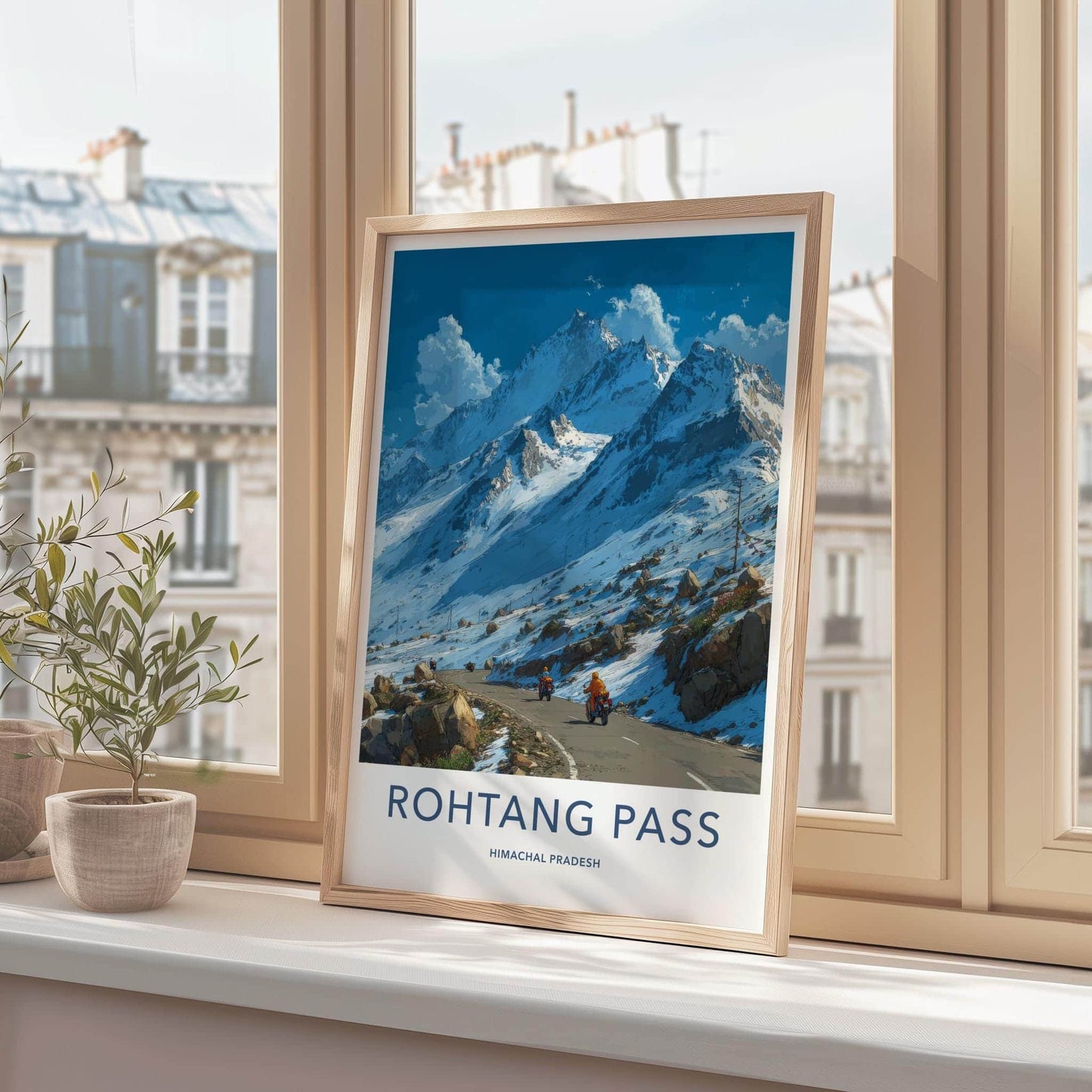 Rohtang Pass Poster - India Wall Art - Himachal Pradesh Snowy Mountain Pass Gift