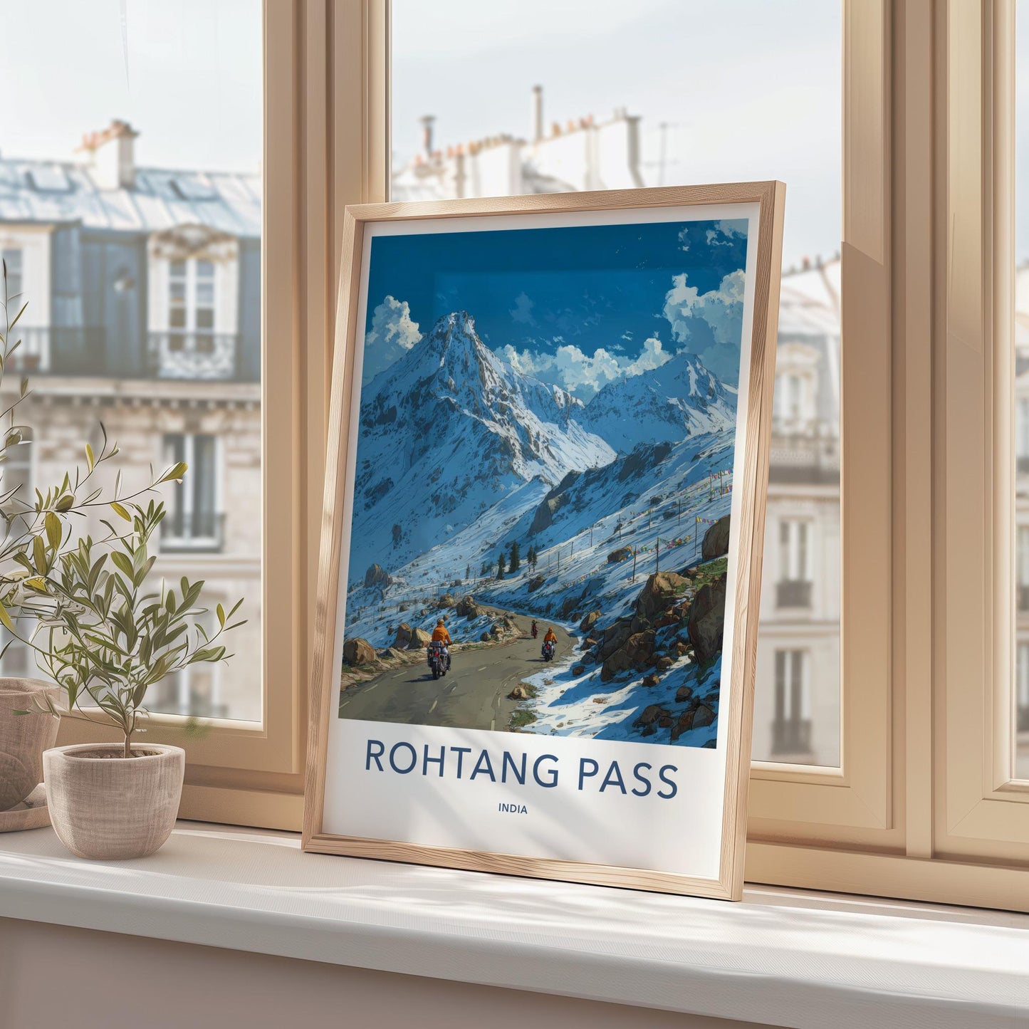 Rohtang Pass Poster - India Wall Art - Himachal Pradesh Snowy Mountain Pass Home Art