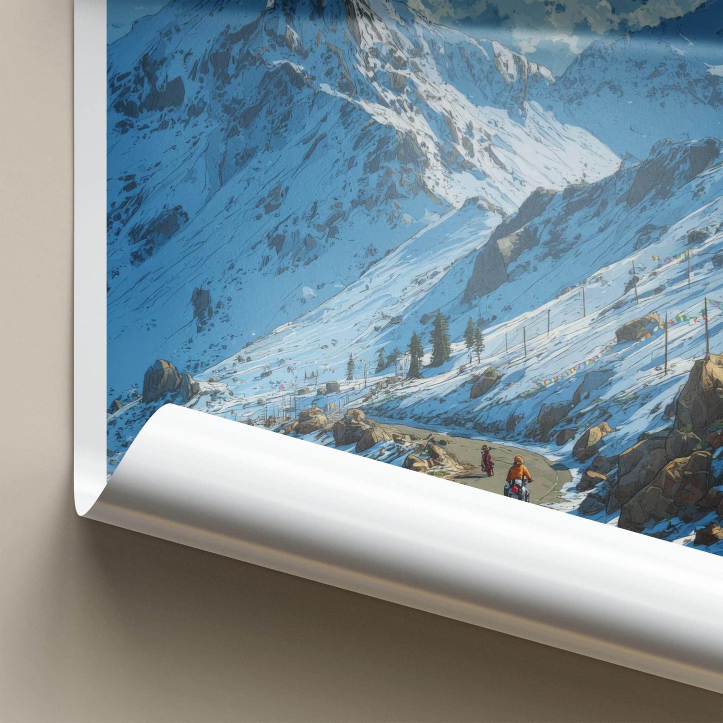 Rohtang Pass Poster - India Wall Art - Himachal Pradesh Snowy Mountain Pass Home Art