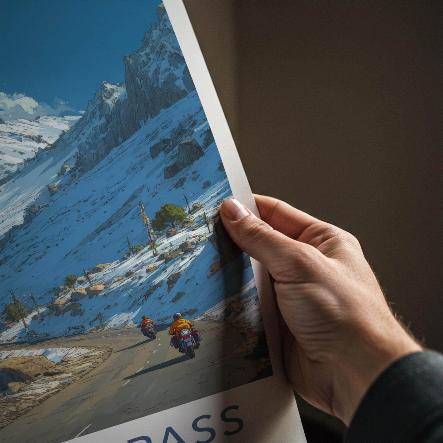 Rohtang Pass Poster - India Wall Art - Himachal Pradesh Snowy Peak Ride Gift