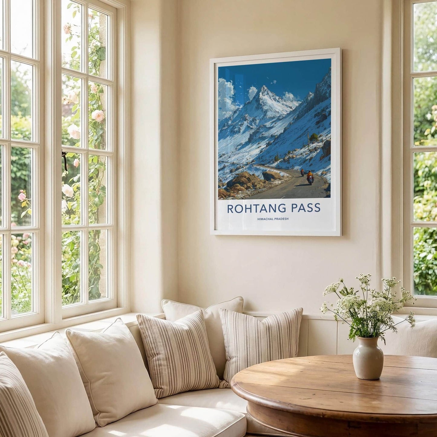 Rohtang Pass Poster - India Wall Art - Himachal Pradesh Snowy Peak Ride Gift
