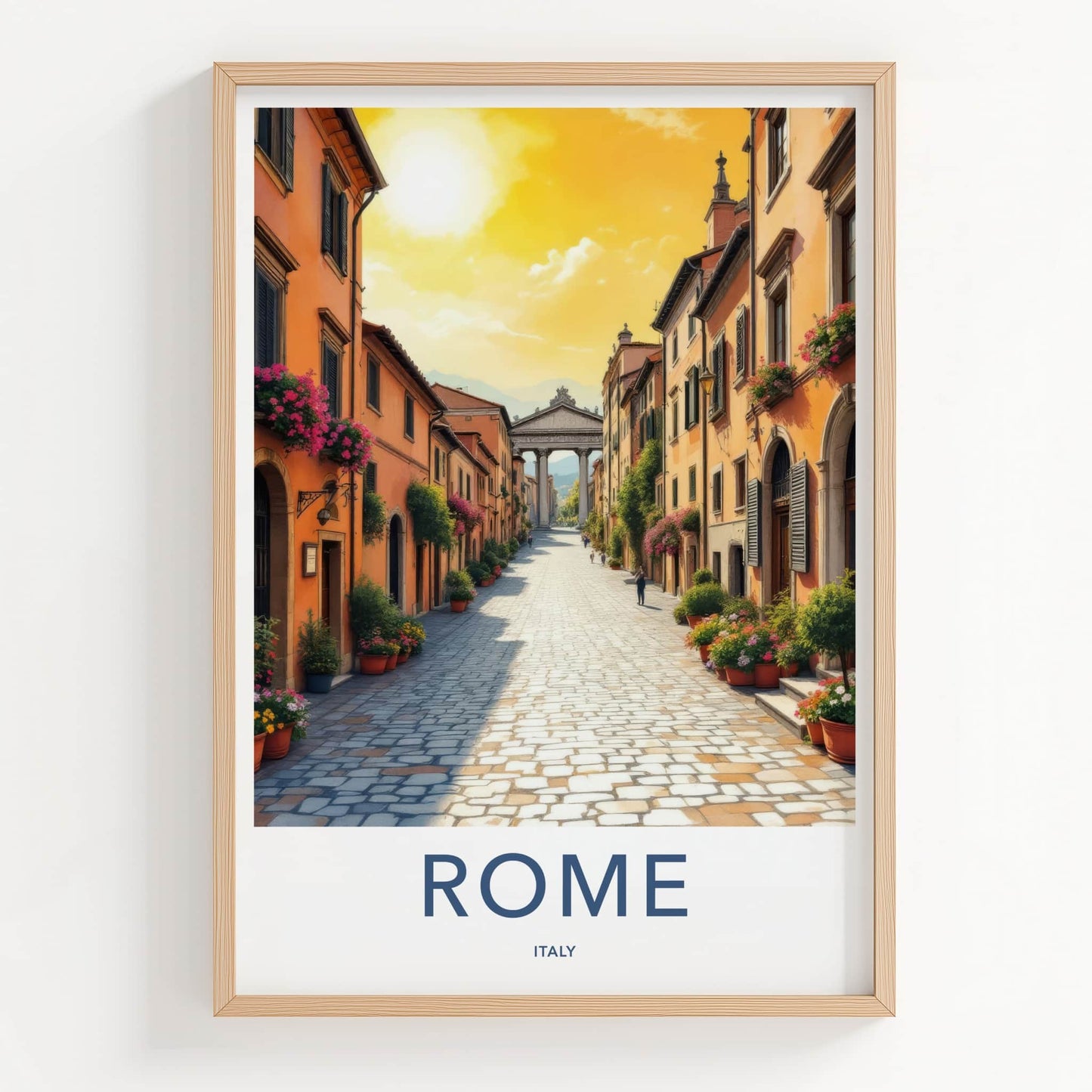 Rome Poster - Italy Travel Art - Historic Archway Passage Home Decor