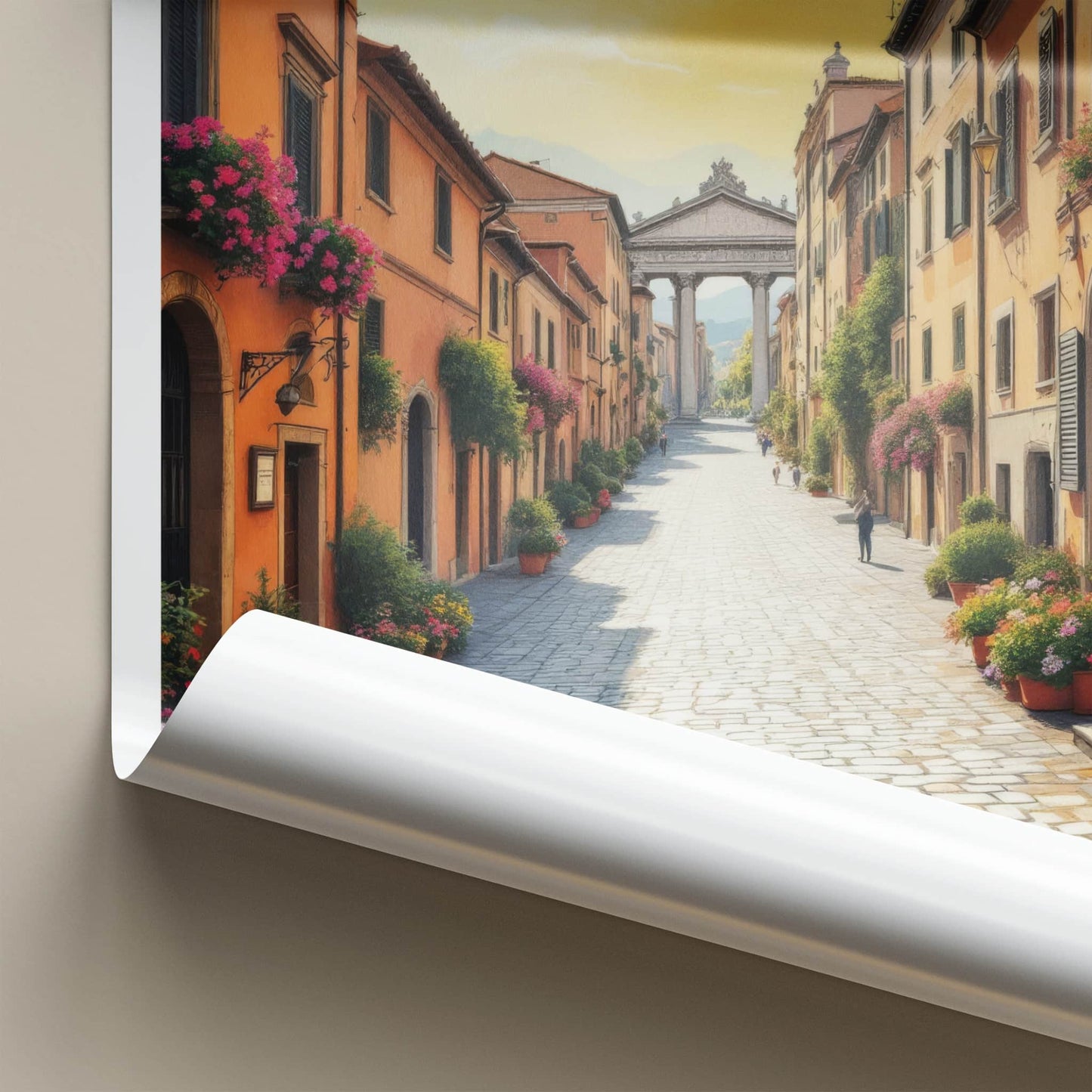 Rome Poster - Italy Travel Art - Historic Archway Passage Home Decor