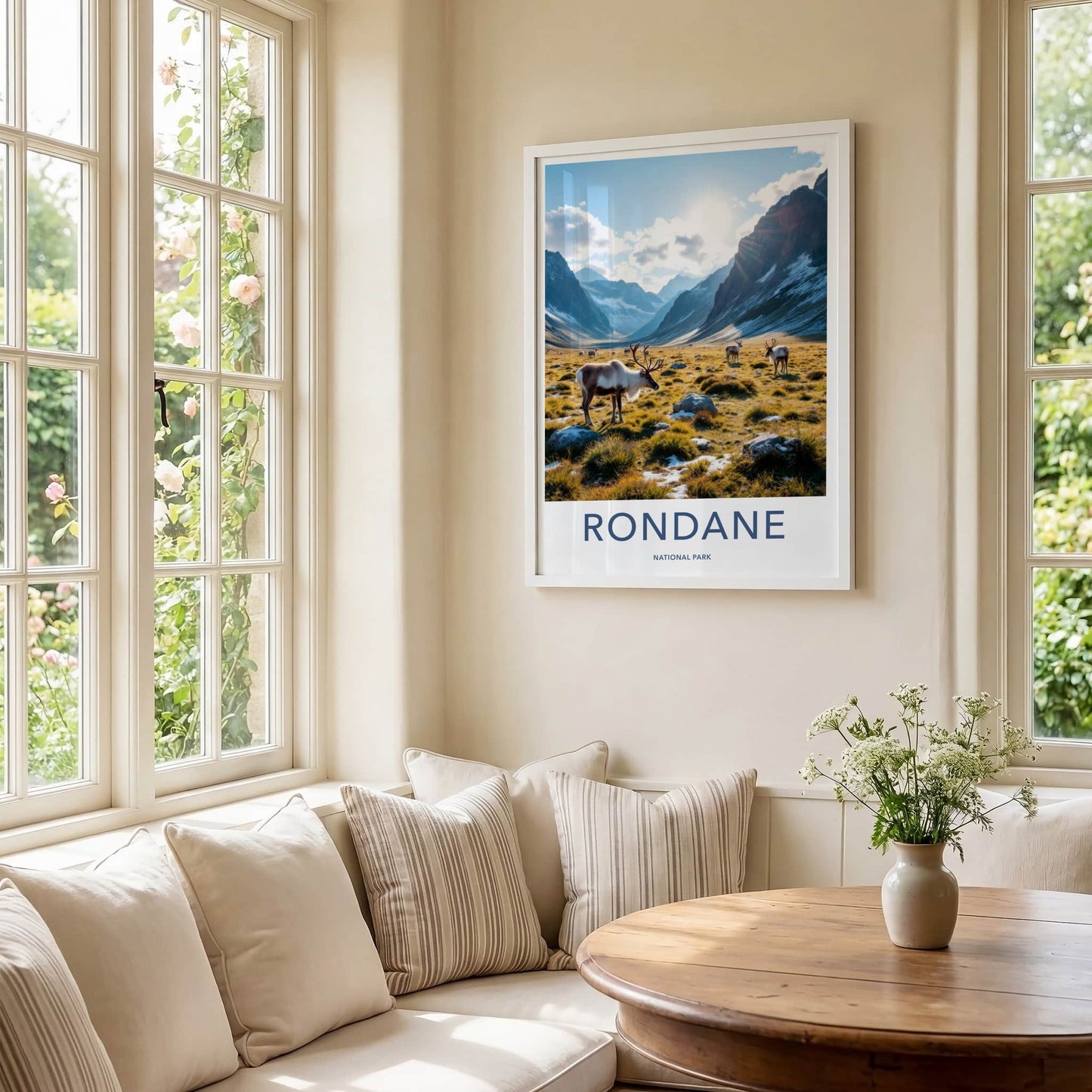 Rondane National Park Poster - Norway Travel Art - Reindeer Mountain Valley Home Decor