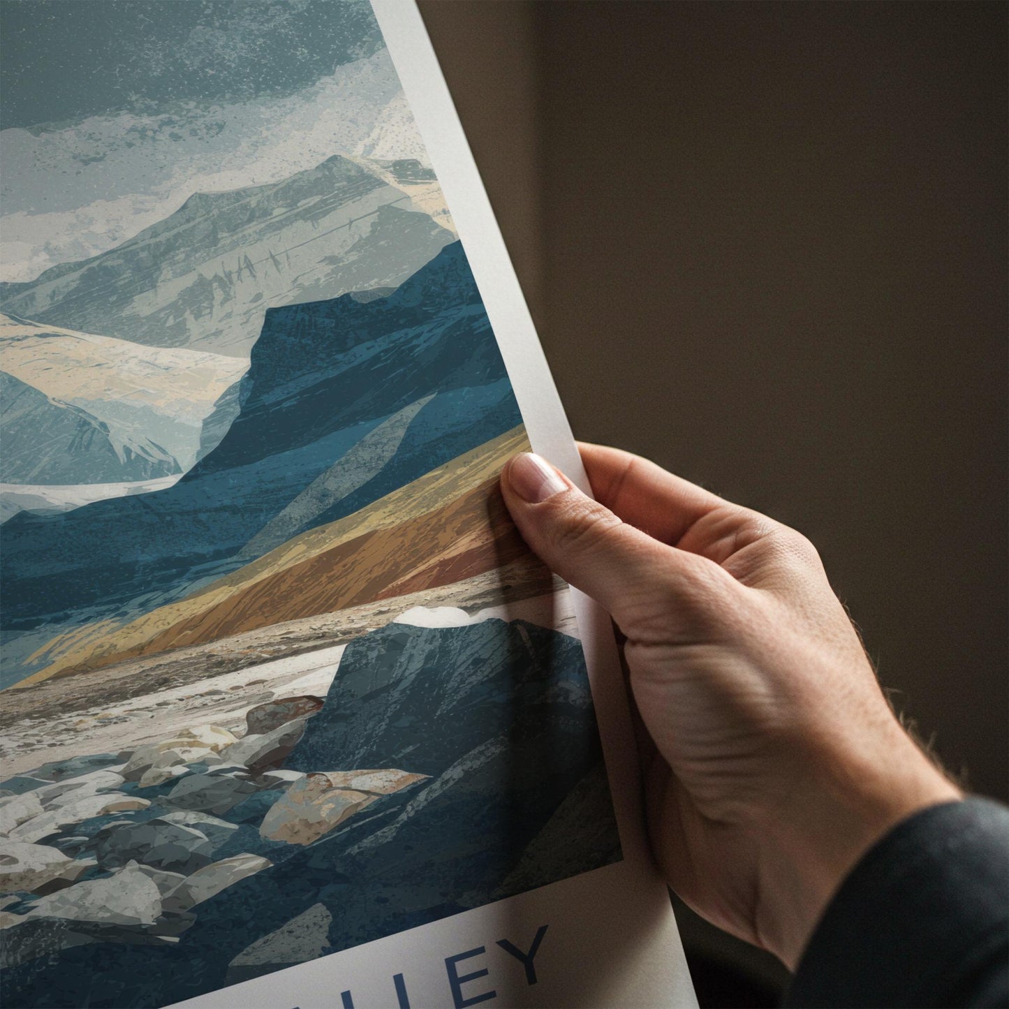 Rongbuk Valley Poster - Tibet Travel Art - Mountain Valley Rocks Home Decor