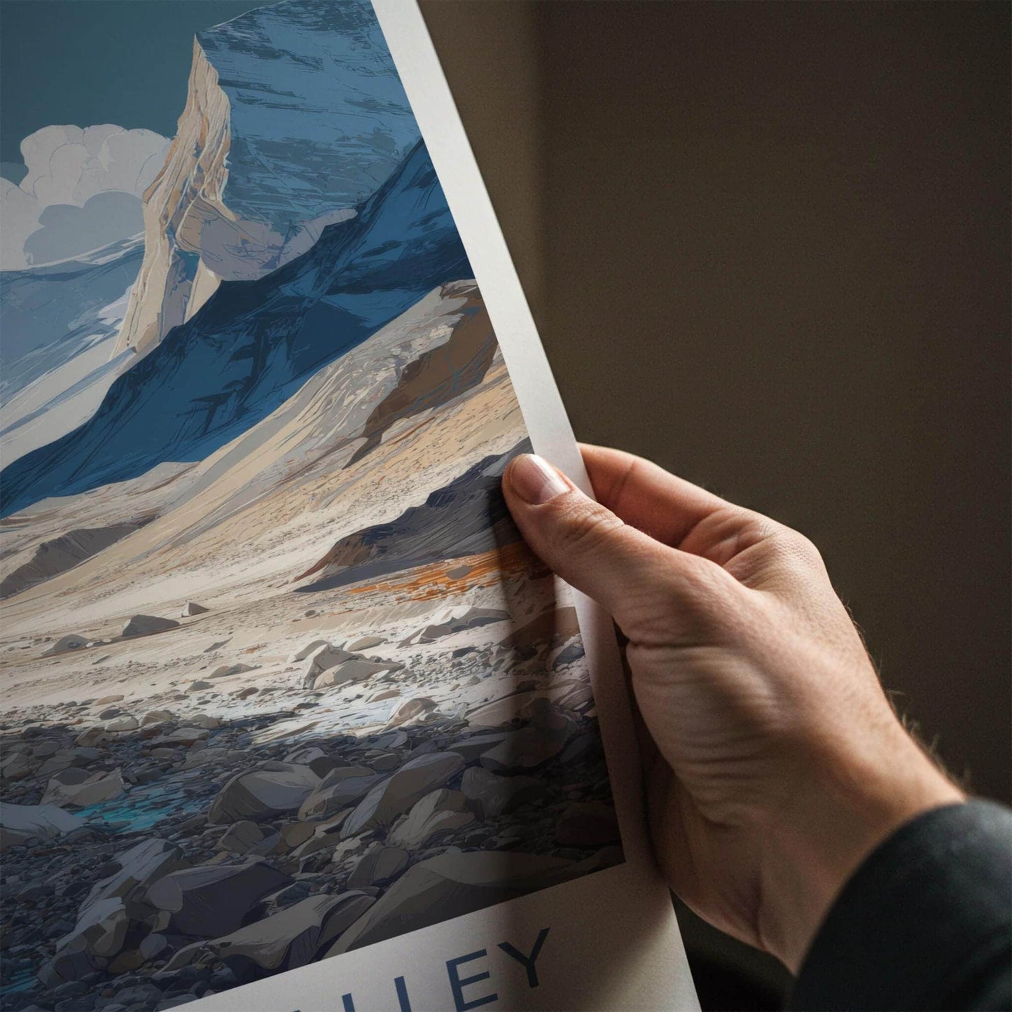 Rongbuk Valley Poster - Tibet Travel Art - Rocky Mountain Stream Wall Decor