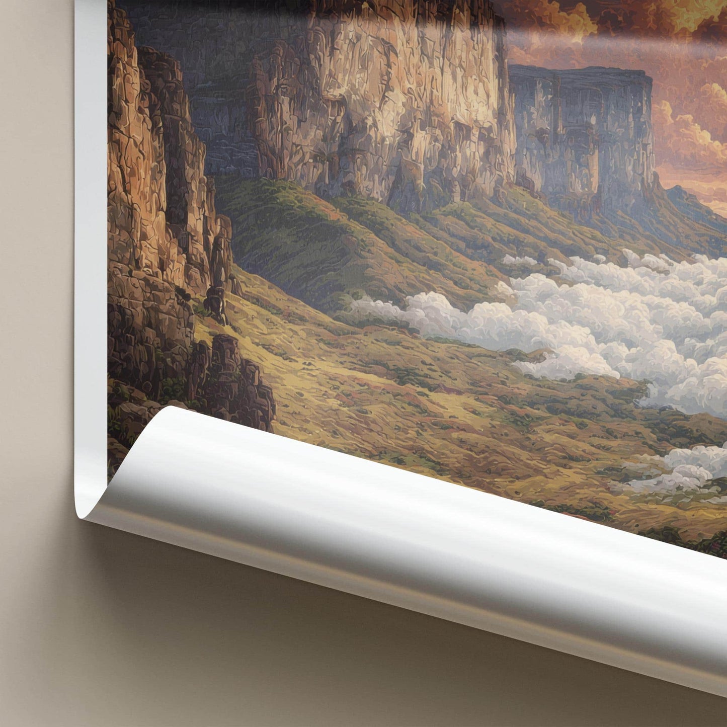 Roraima Poster - Guyana Travel Art - Starry Plateau Clouds Home Decor