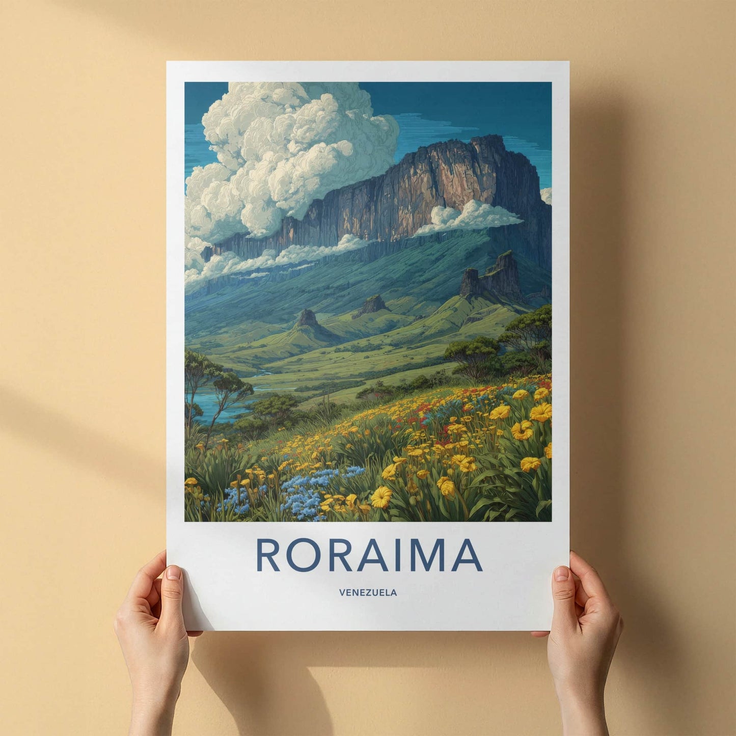 Roraima Poster - Venezuela Majestic Tepui Overlook Wall Art