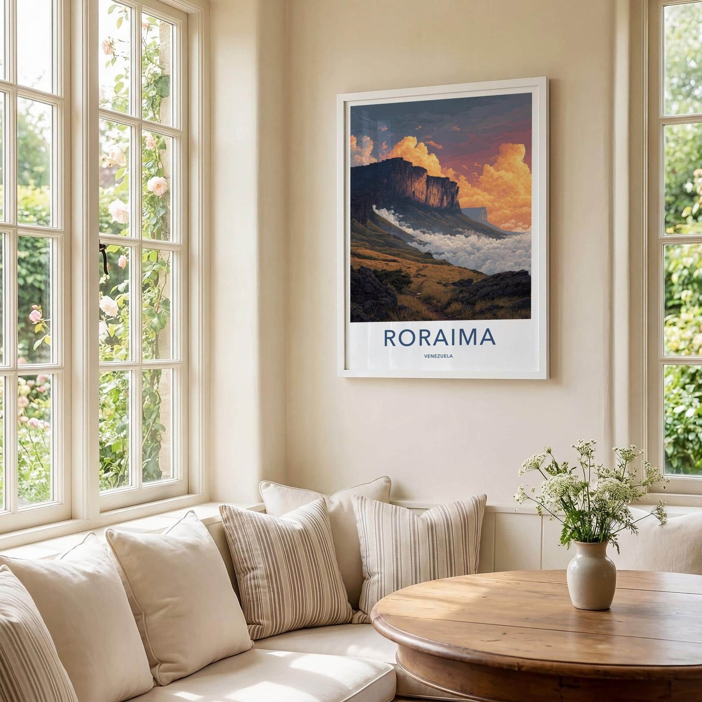 Roraima Poster - Venezuela Travel Art - Mountain Cloud Inversion Home Decor