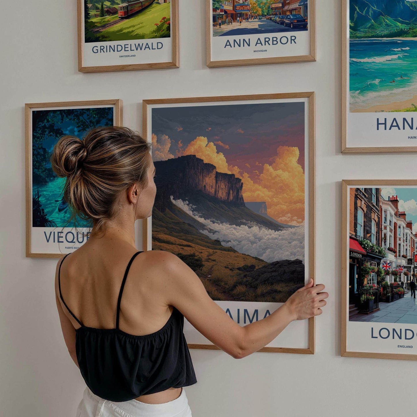 Roraima Poster - Venezuela Travel Art - Mountain Cloud Inversion Home Decor