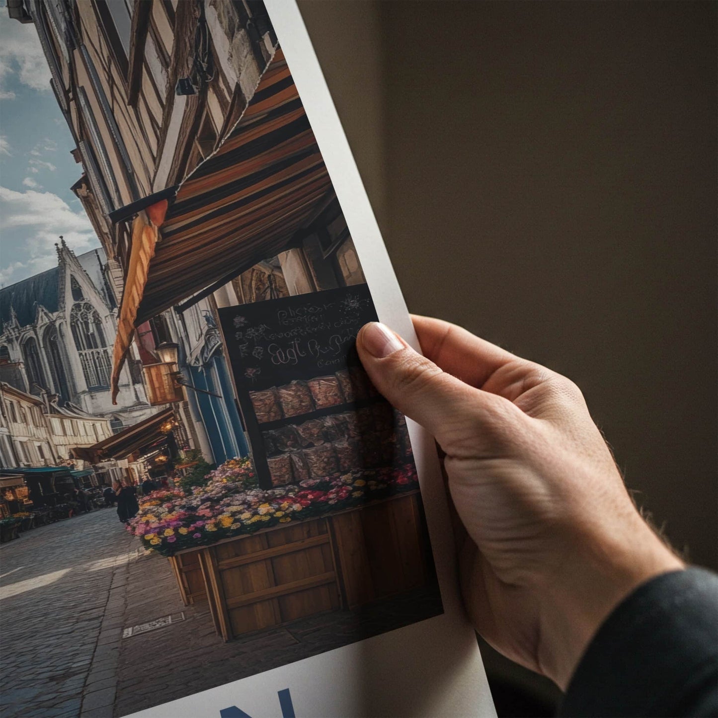 Rouen Poster - France Travel Art - Historic Street Cathedral Wall Decor