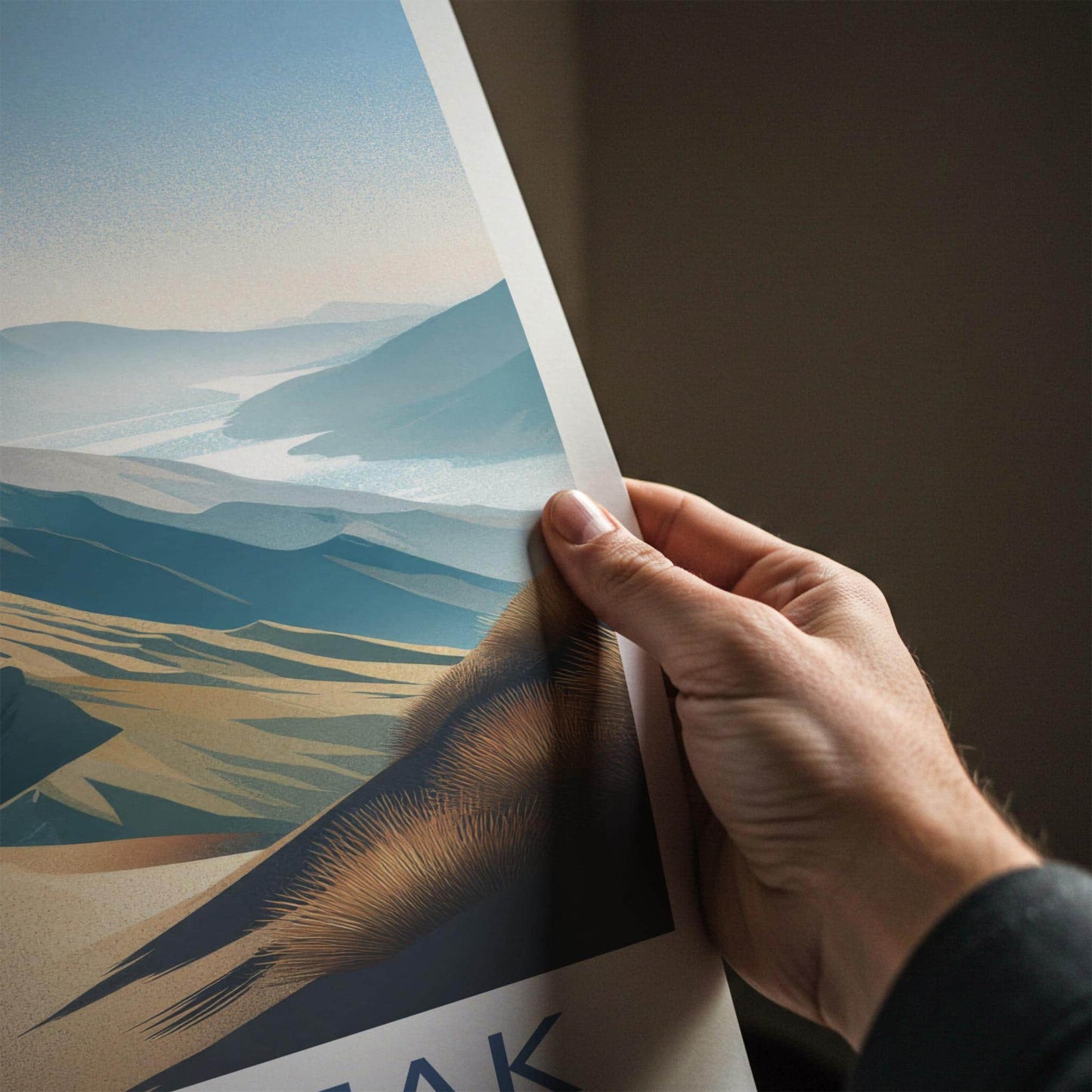 Roys Peak Poster - New Zealand Travel Art - Layered Mountain Ridges Home Decor