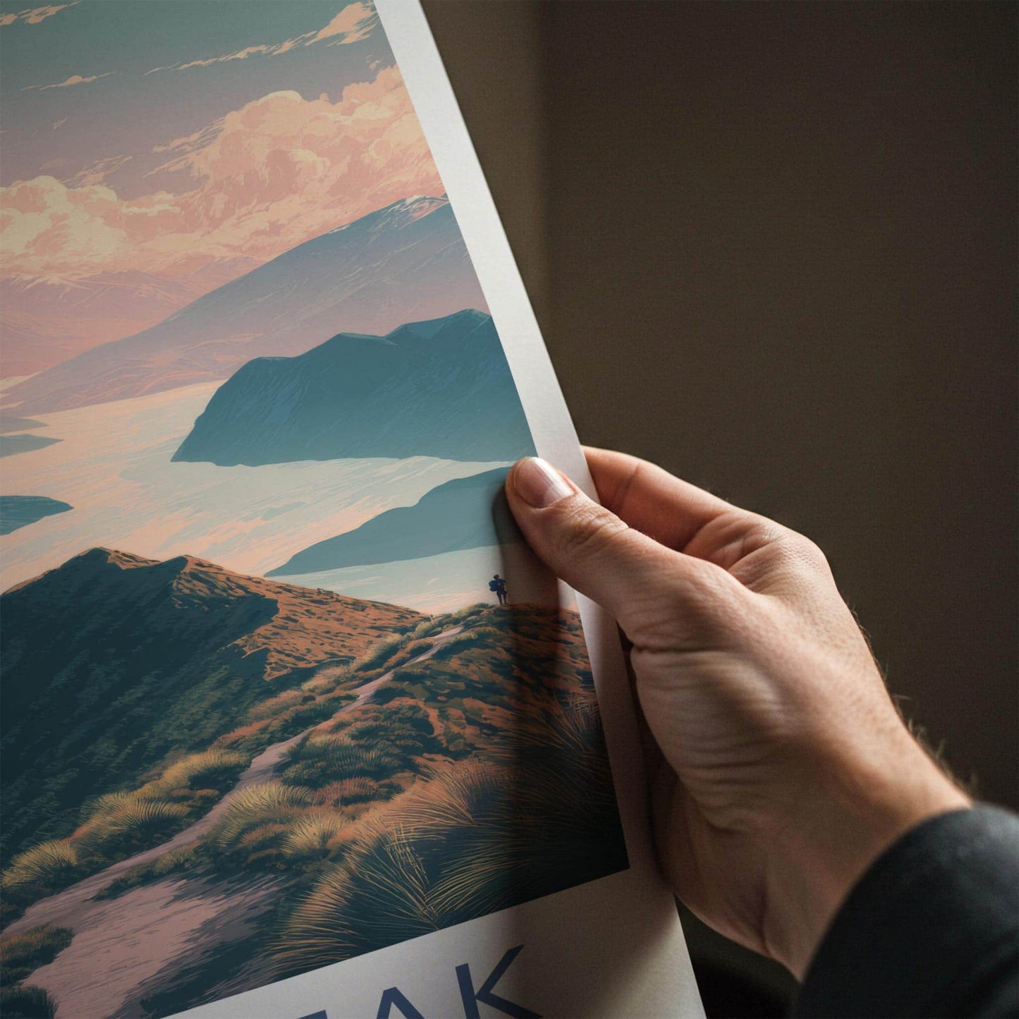 Roys Peak Poster - New Zealand Travel Art - Mountain Path Vista Home Decor
