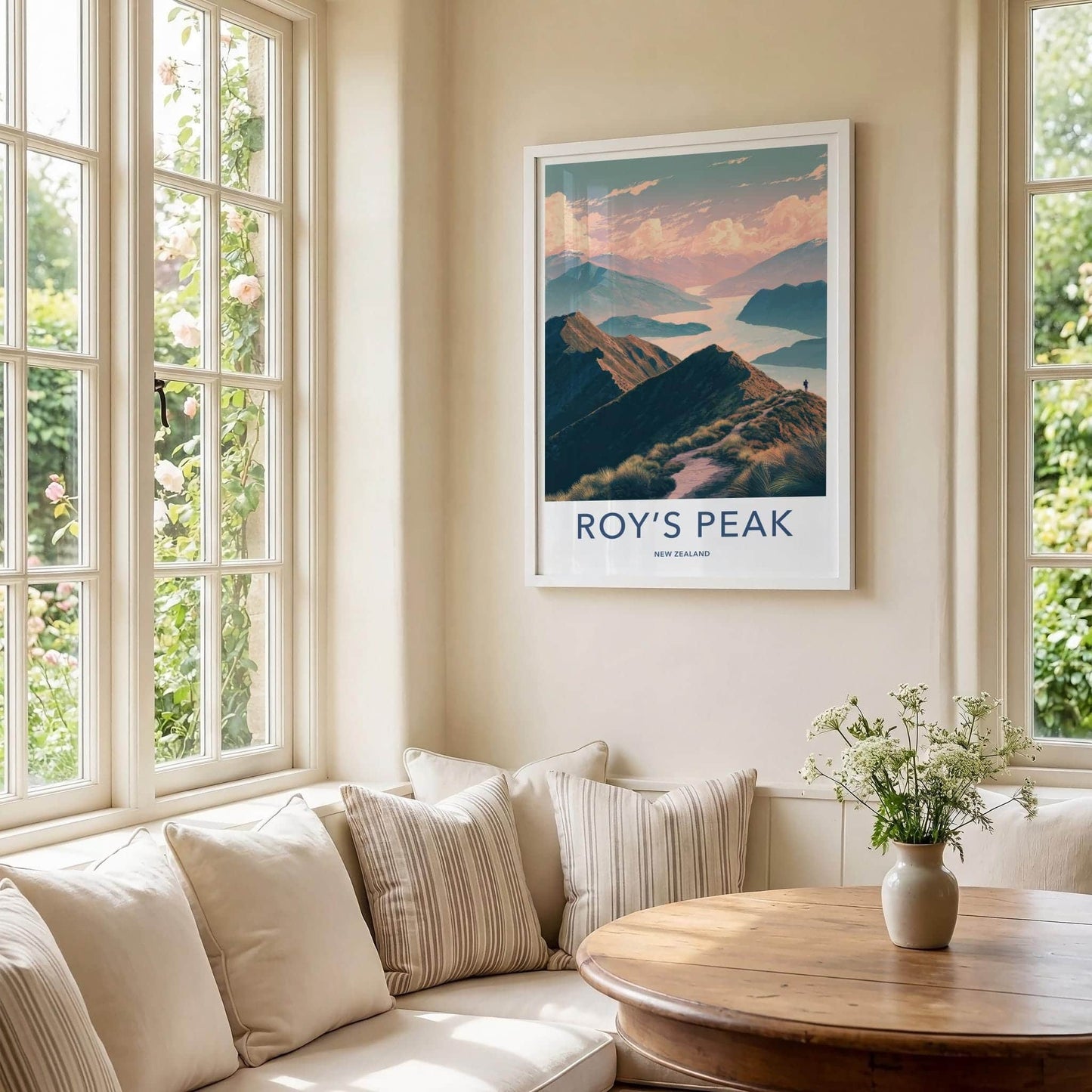 Roys Peak Poster - New Zealand Travel Art - Mountain Path Vista Home Decor