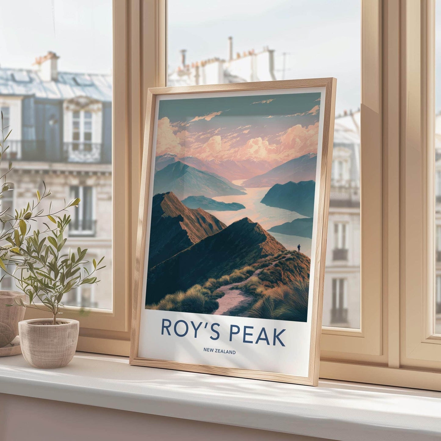 Roys Peak Poster - New Zealand Travel Art - Mountain Path Vista Home Decor